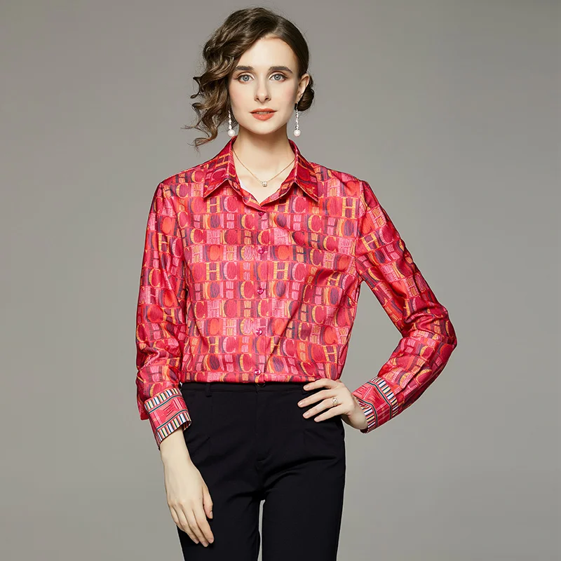 Fashion Letter Casual Oversize Red Blouses Spring Summer Colorblock Print Long Sleeve Chiffon Tops Loose Shirts Blusas Mujer
Fashion Letter Casual Oversize Red Blouses Spring Summer Colorblock Print Long Sleeve Chiffon Tops Loose Shirts Blusas Mujer