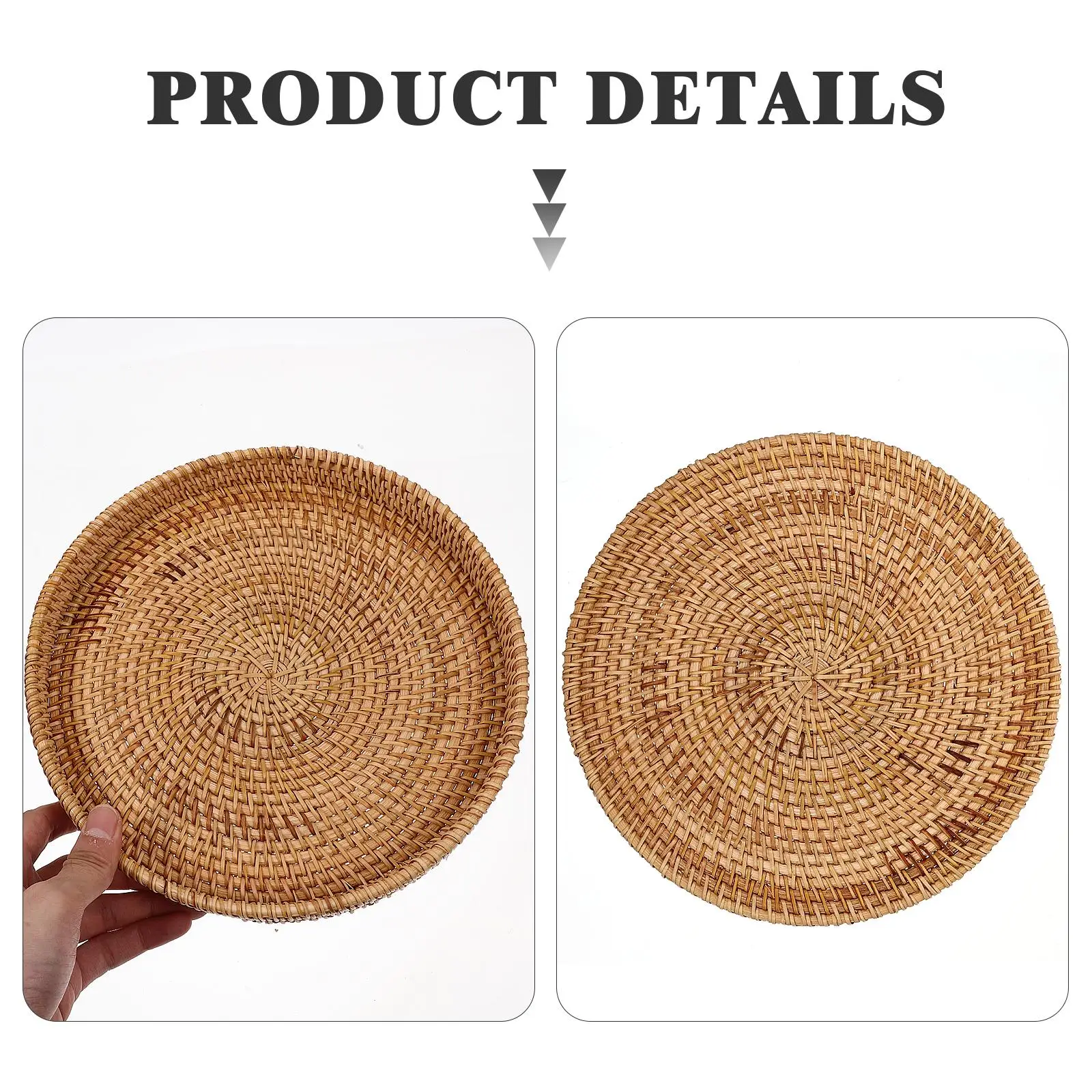 Rattan Storage Basket Serving Tray Fruit Supply Wear-resistant Dessert Tableware Decoration Household Stackable Desktop
Rattan Storage Basket Serving Tray Fruit Supply Wear-resistant Dessert Tableware Decoration Household Stackable Desktop