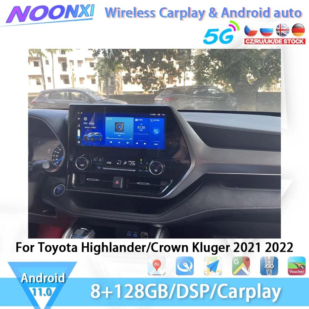 Для Toyota Highlander /Crown Kluger 2021 + Автомобильная магнитола с экраном Tesla, с видеоприемником Bluetooth, автомобильный мультимедийный плеер
Для Toyota Highlander /Crown Kluger 2021 + Автомобильная магнитола с экраном Tesla, с видеоприемником Bluetooth, автомобильный мультимедийный плеер