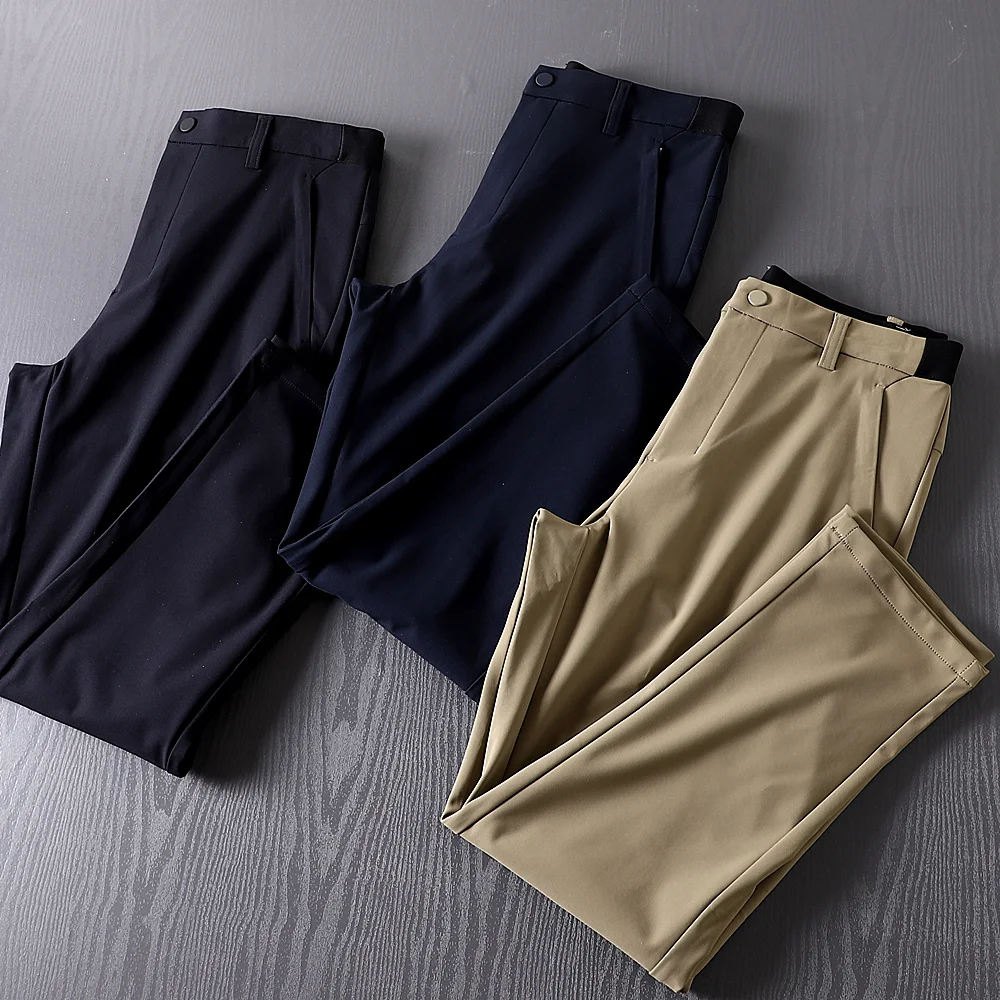 Spring Autumn Business Casual Pure Color Straight Leg Pants Elastic No Ironing Long Golfing Trousers for Men Nylon Fabric
Spring Autumn Business Casual Pure Color Straight Leg Pants Elastic No Ironing Long Golfing Trousers for Men Nylon Fabric