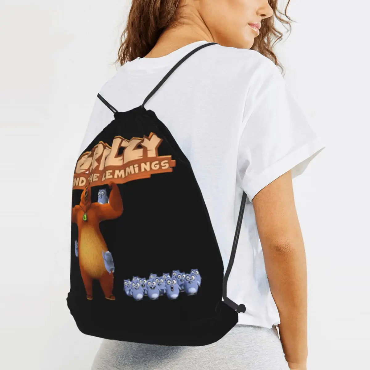 Grizzy And The Lemmings Backpacks Portable Drawstring Bags Sports Bag Book Bags for Travel Students
Grizzy And The Lemmings Backpacks Portable Drawstring Bags Sports Bag Book Bags for Travel Students