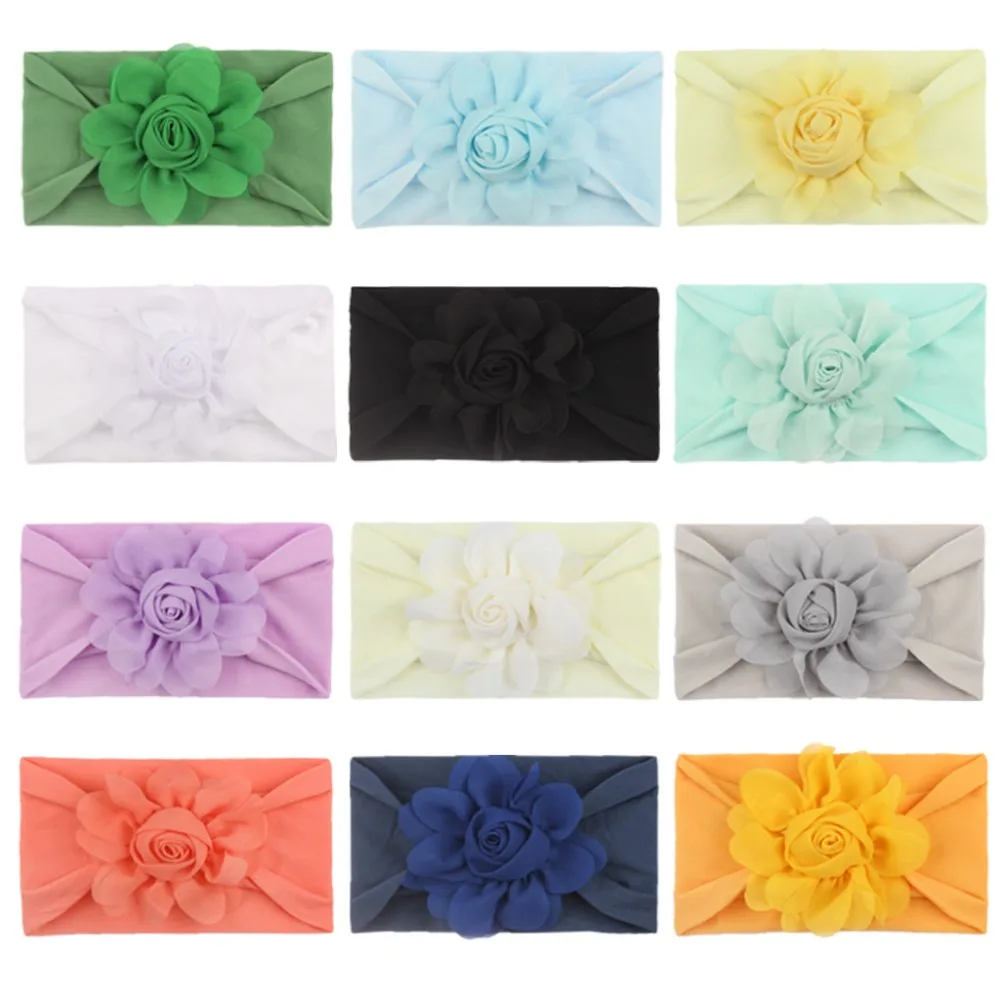 Chiffon Flower Headband Kid Headdress Newborn Elastic Hair Band Turban Cotton Hairband Children Hair Accessory
Chiffon Flower Headband Kid Headdress Newborn Elastic Hair Band Turban Cotton Hairband Children Hair Accessory