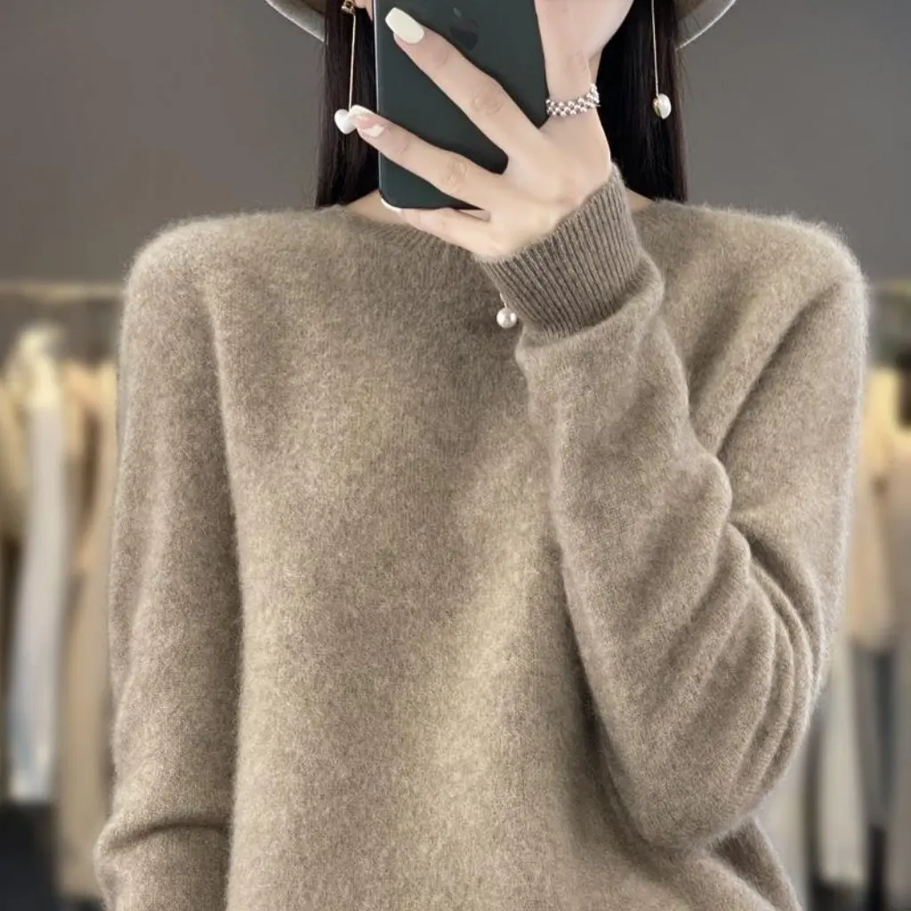 Women's Autumn Winter Woolen Sweater Loose Crew Neck Knitted All-match Base Layer for Live Broadcast First-line Clothing
Women's Autumn Winter Woolen Sweater Loose Crew Neck Knitted All-match Base Layer for Live Broadcast First-line Clothing