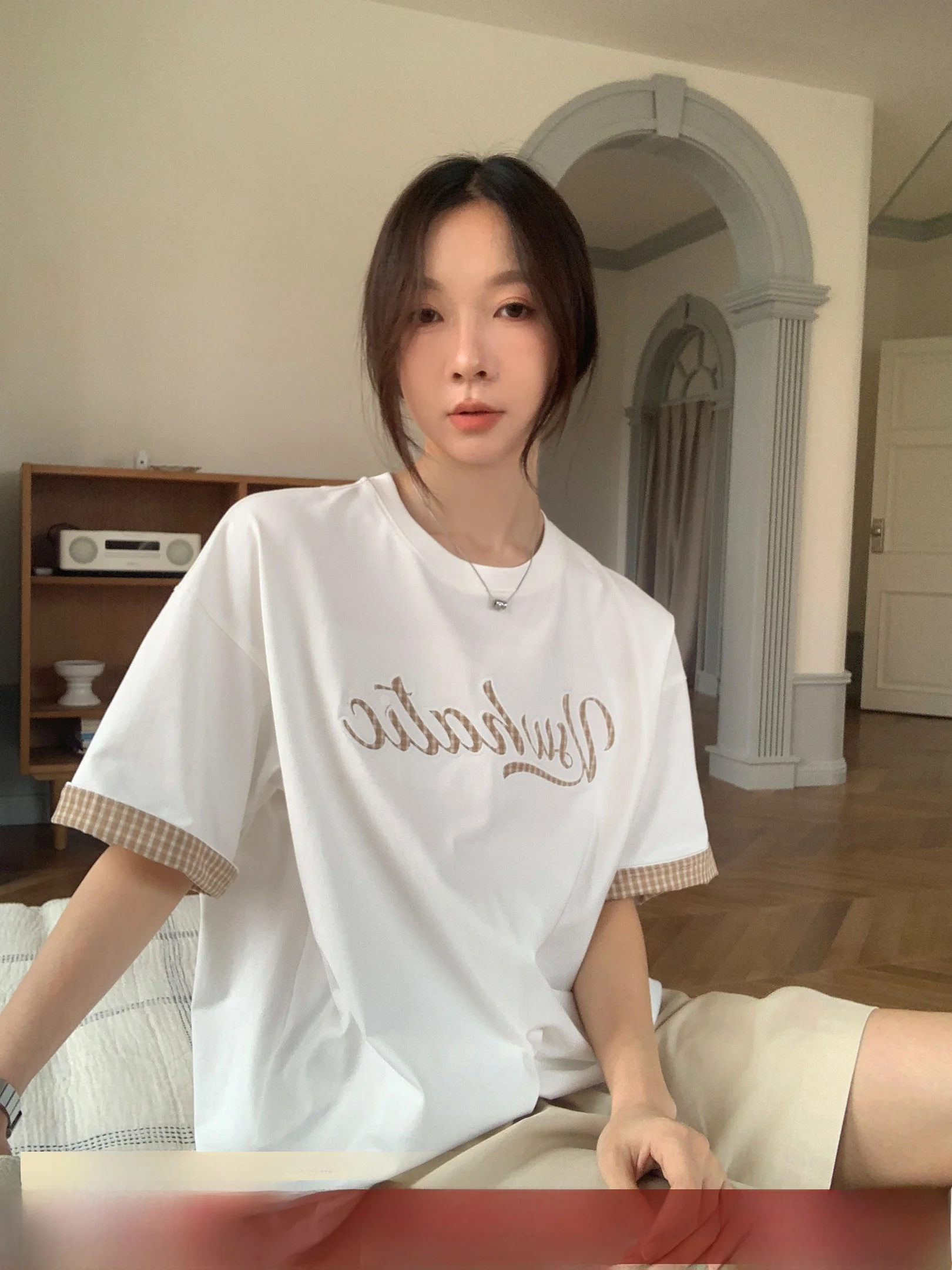 Summer Women's ort Sve T-irt VS What Design Cheered Print Letter f Sve Loose Fit Cotton Polyester Blend Casual...
Summer Women's ort Sve T-irt VS What Design Cheered Print Letter f Sve Loose Fit Cotton Polyester Blend Casual...