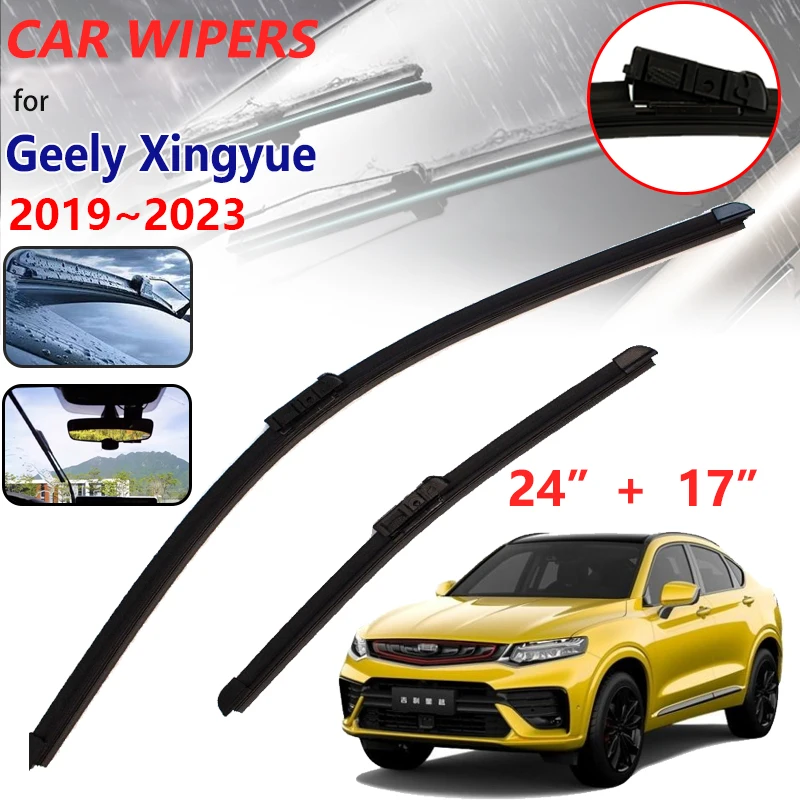 2x автомобильные щетки стеклоочистителя для Geely Tugella 2023, аксессуары Xingyue FY11 2019 2020 ~ 2022, резиновый передний стеклоочиститель для очистки лобового стекла
2x автомобильные щетки стеклоочистителя для Geely Tugella 2023, аксессуары Xingyue FY11 2019 2020 ~ 2022, резиновый передний стеклоочиститель для очистки лобового стекла