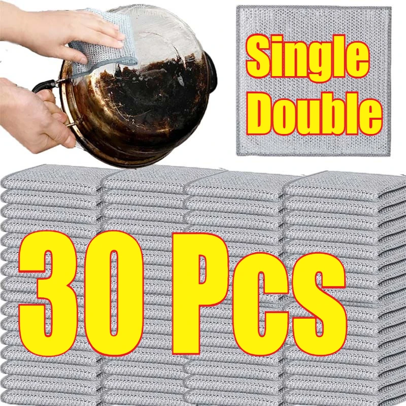 30PCS Magic Cleaning Cloth Thickened Double -sided Metal Steel Wire Rags Kitchen Dish Pot Washdishing Cloths Towel Clean Tools
30PCS Magic Cleaning Cloth Thickened Double -sided Metal Steel Wire Rags Kitchen Dish Pot Washdishing Cloths Towel Clean Tools