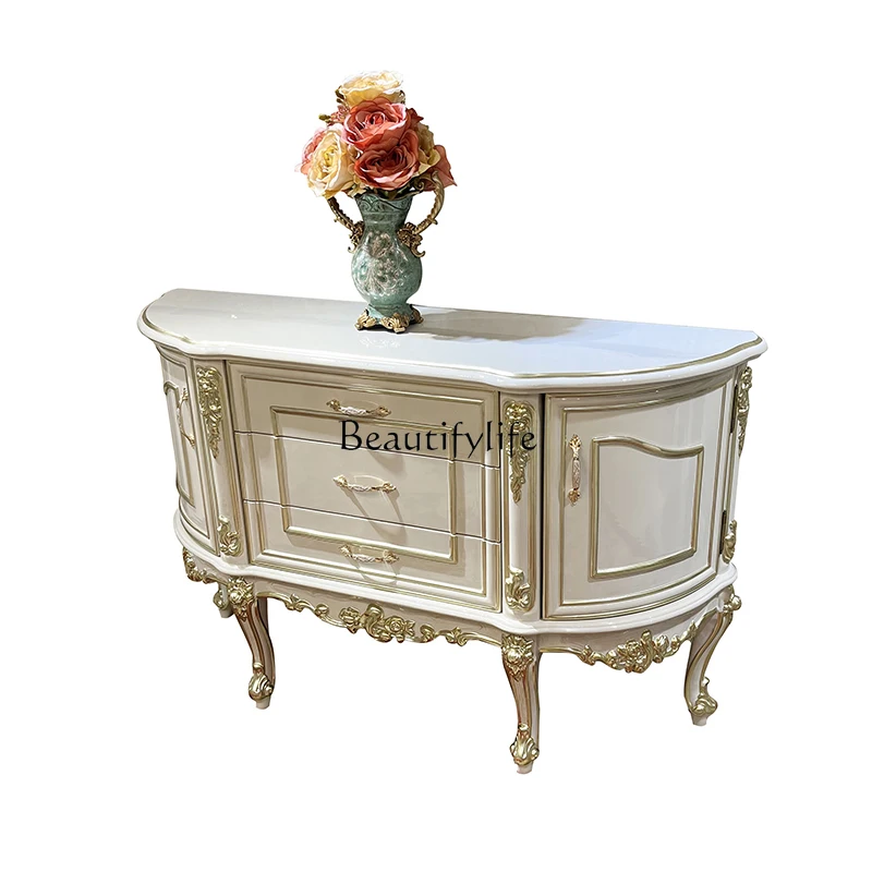 French court solid wood porch cabinet, European neoclassical storage living room carved dining room side cabinet
French court solid wood porch cabinet, European neoclassical storage living room carved dining room side cabinet