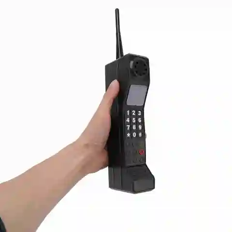 Retro Brick Cell Phone Model Ornament Iron Old Fashioned Simulation Cellular Phone Model Desk Decor for Photographic Props