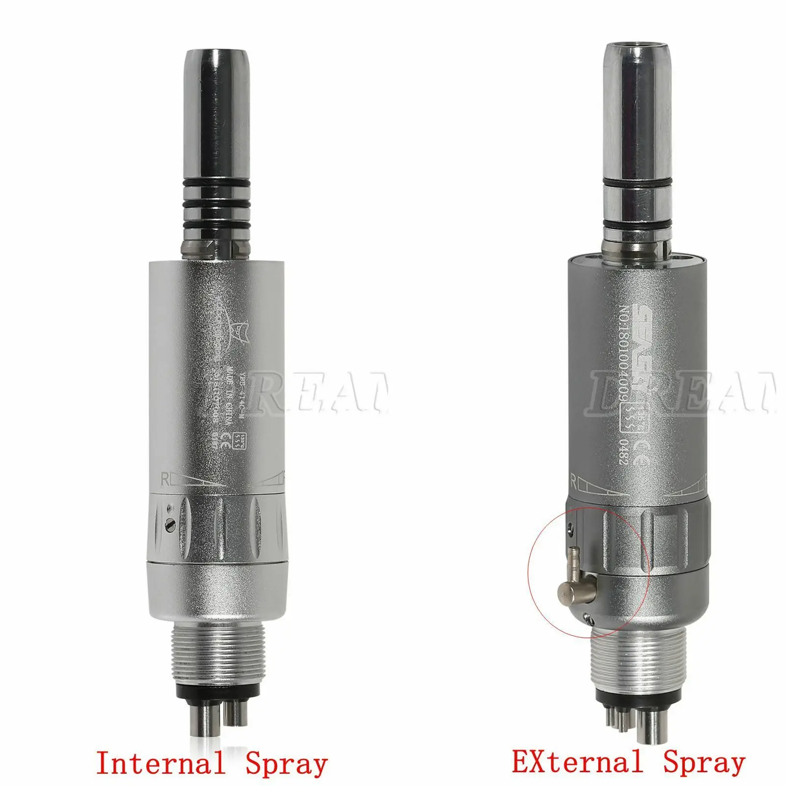 NSK Style Dental Slow Low Speed Handpiece E-type External/Inner Water Spary Air Motor Micromotor 4 Holes
NSK Style Dental Slow Low Speed Handpiece E-type External/Inner Water Spary Air Motor Micromotor 4 Holes