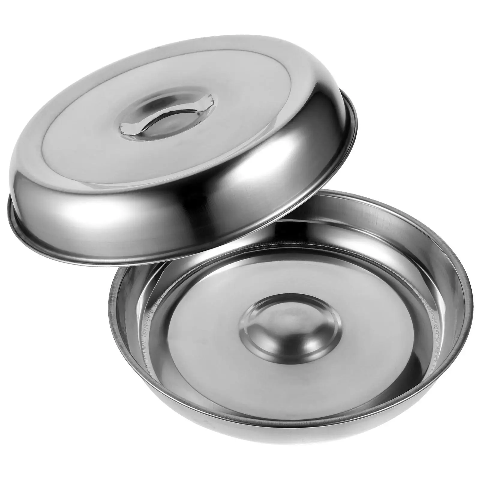 2Pcs Stainless Steel Food Cover Protective Hood Kitchen Cooking Tool Round Camping Cookware Vegetable Dish Tableware
2Pcs Stainless Steel Food Cover Protective Hood Kitchen Cooking Tool Round Camping Cookware Vegetable Dish Tableware