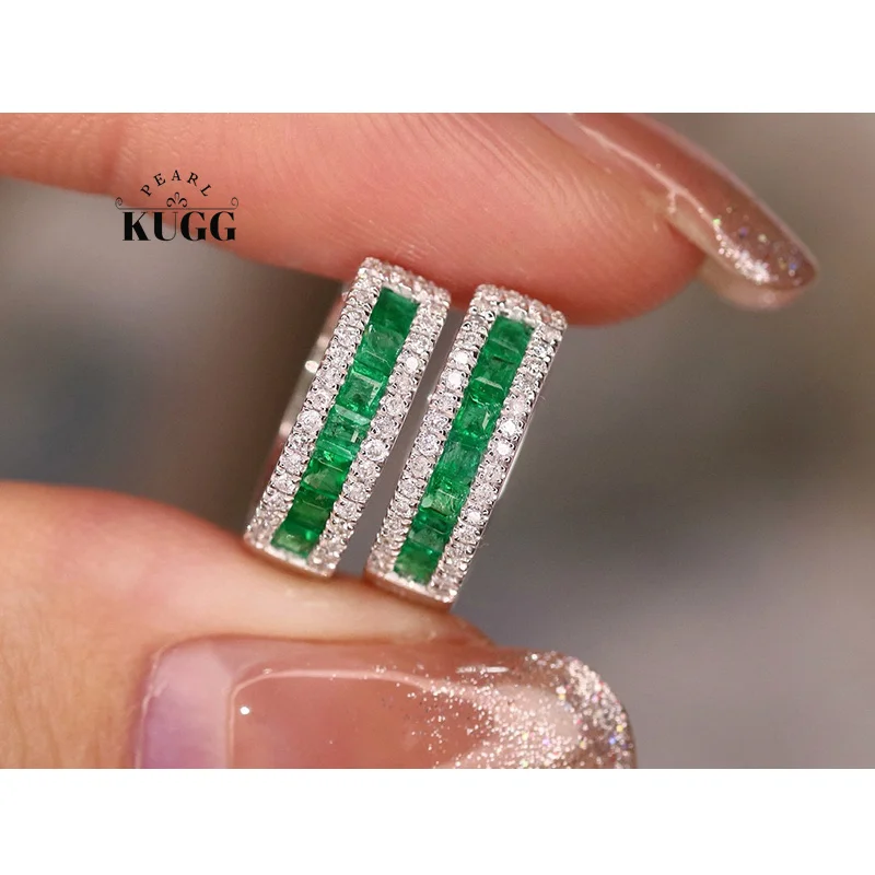KUGG серьги из 100% белого золота 18 карат, модные классические дизайнерские серьги-кольца с блестящими бриллиантами и натуральным изумрудом для женщин, ювелирные изделия
KUGG серьги из 100% белого золота 18 карат, модные классические дизайнерские серьги-кольца с блестящими бриллиантами и натуральным изумрудом для женщин, ювелирные изделия