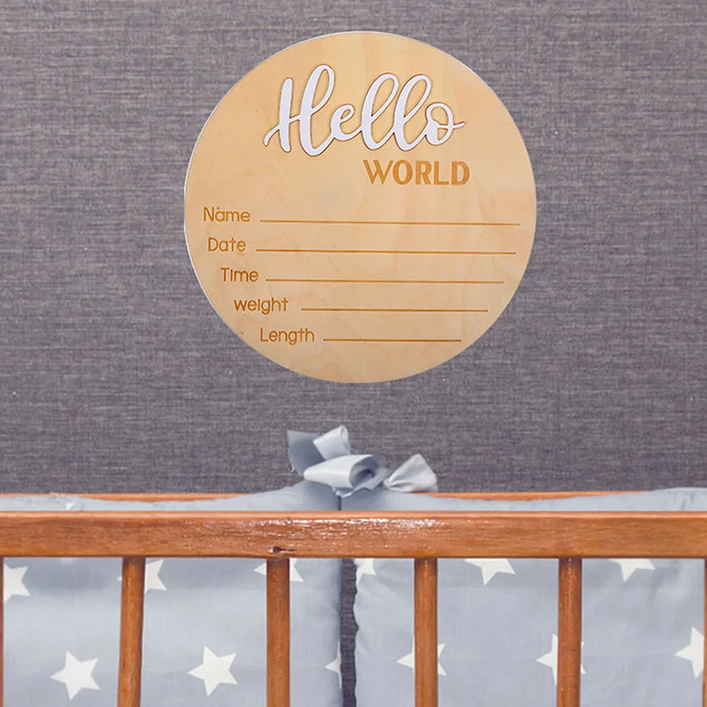 2 pcs Baby Name Sign Wooden Newborn Announcement Round Hospital Birth Sturdy Delicate Design Photography Decor
2 pcs Baby Name Sign Wooden Newborn Announcement Round Hospital Birth Sturdy Delicate Design Photography Decor