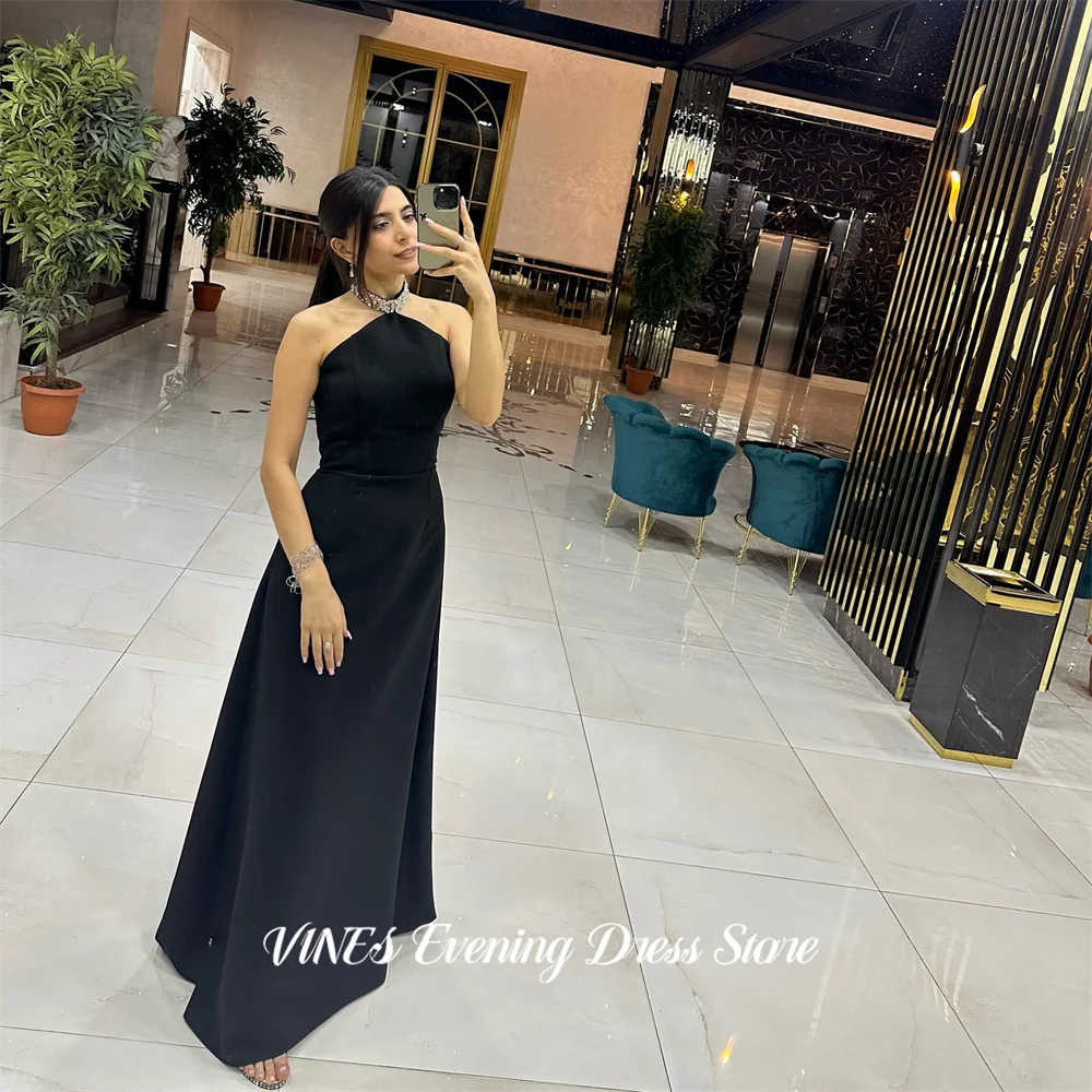 VINES Black Evening Dresses Sexy Mermaid Satin Gala Dresses Crystal Halter Prom Dresses Floor Length Party Dress Customized
VINES Black Evening Dresses Sexy Mermaid Satin Gala Dresses Crystal Halter Prom Dresses Floor Length Party Dress Customized