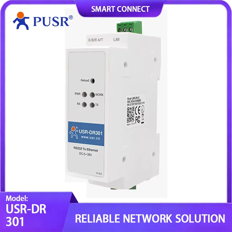 USR-DR301 Din Rail Modbus Gateway Serial RS232 to Ethernet Device Server Converter
USR-DR301 Din Rail Modbus Gateway Serial RS232 to Ethernet Device Server Converter