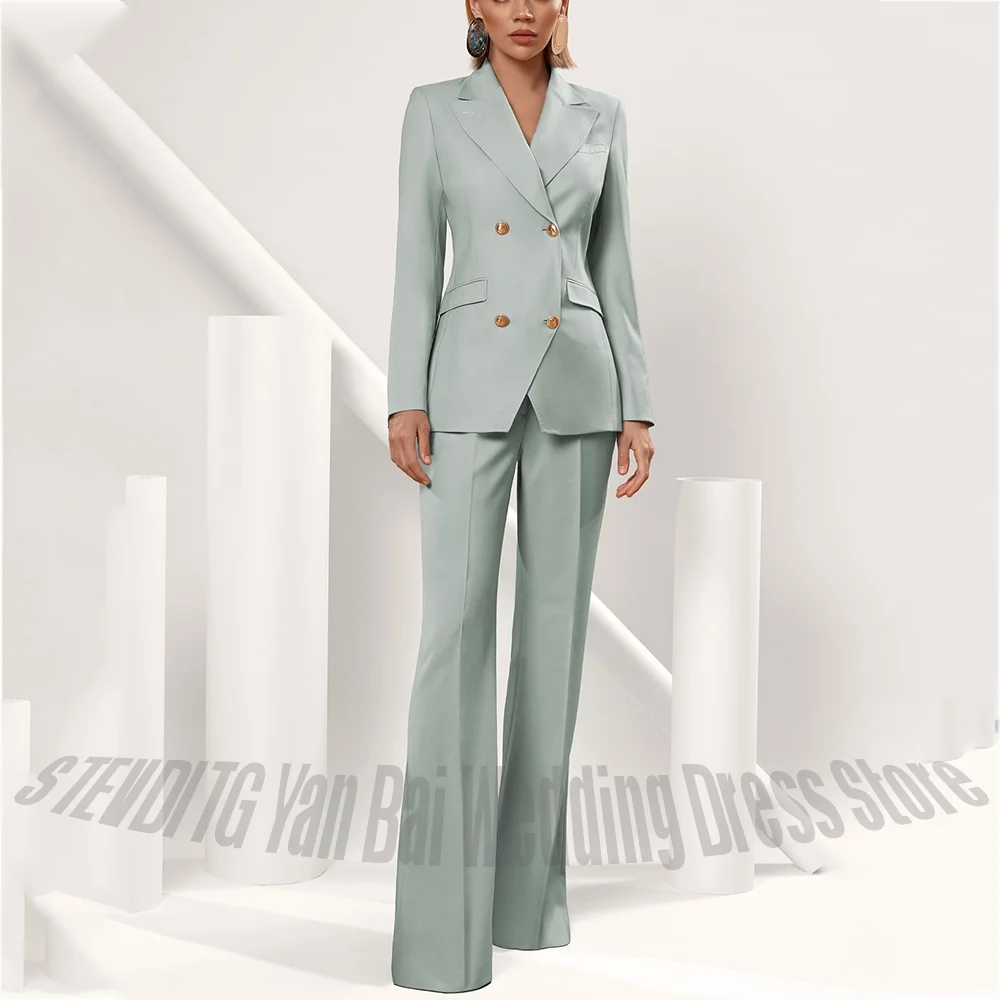 Elegant Double Breasted Women Suit 2 Pieces Luxury 2026 Peaked Lapel Formal Business Outfit with Gold Buttons Office Wear
Elegant Double Breasted Women Suit 2 Pieces Luxury 2026 Peaked Lapel Formal Business Outfit with Gold Buttons Office Wear