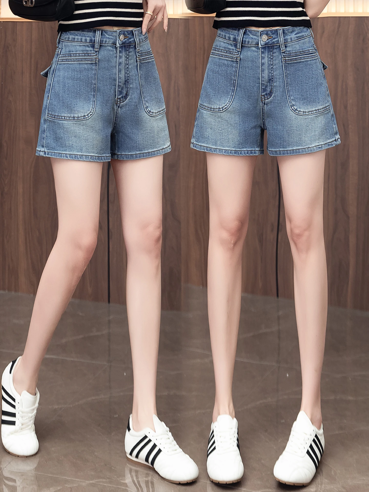 Retro High Waist Skinny Denim Shorts Women's Summer Thin New Small Size Wide Leg A-Line Hot Pants Casual Straight Leg Jeans
Retro High Waist Skinny Denim Shorts Women's Summer Thin New Small Size Wide Leg A-Line Hot Pants Casual Straight Leg Jeans