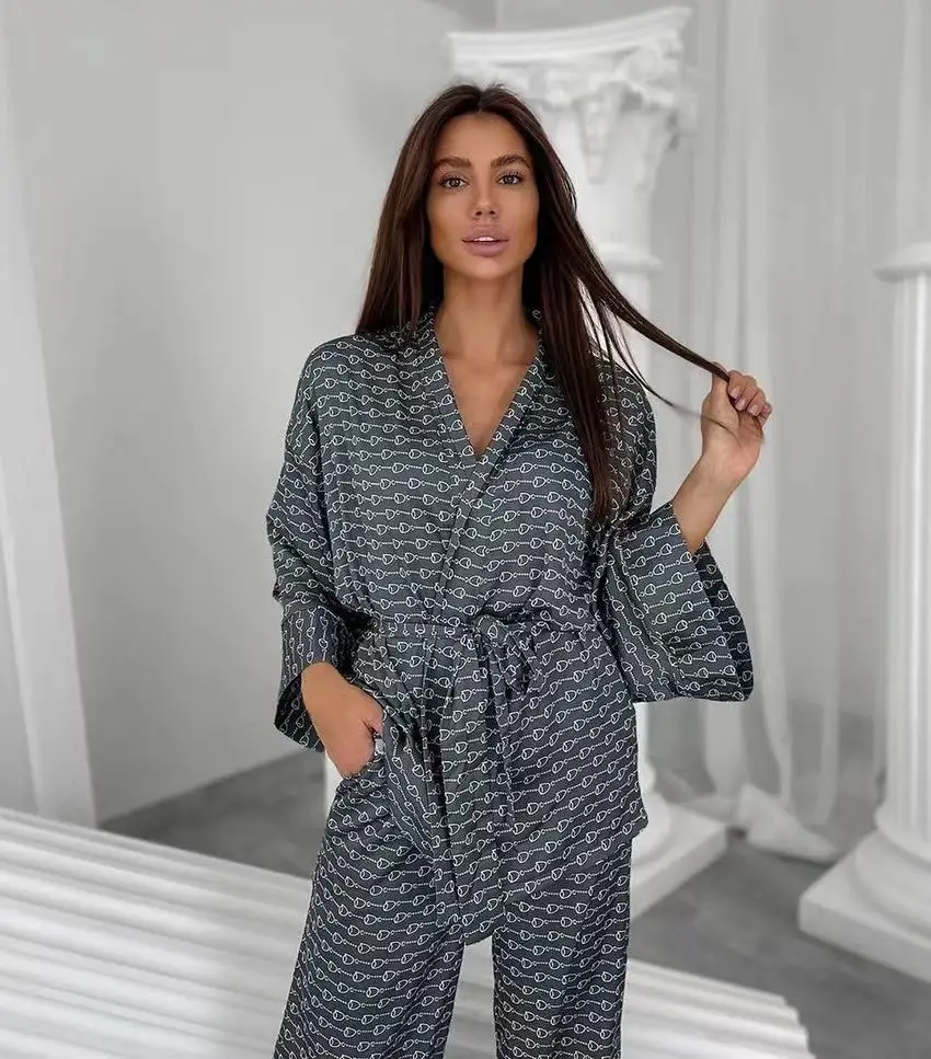 Loose Printed Open Cardigan Top Set Women's Home Clothes Spring 2023 Fashion Set Casual Comfortable Ladies' Outfit
Loose Printed Open Cardigan Top Set Women's Home Clothes Spring 2023 Fashion Set Casual Comfortable Ladies' Outfit