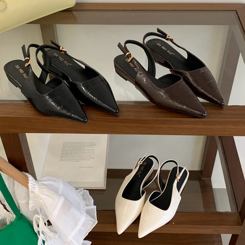 Summer Fashion Pointed Toe Women Sandals Shallow Low Heel Slingbacks Ladies Casual Dress Street Style Shoes
Summer Fashion Pointed Toe Women Sandals Shallow Low Heel Slingbacks Ladies Casual Dress Street Style Shoes