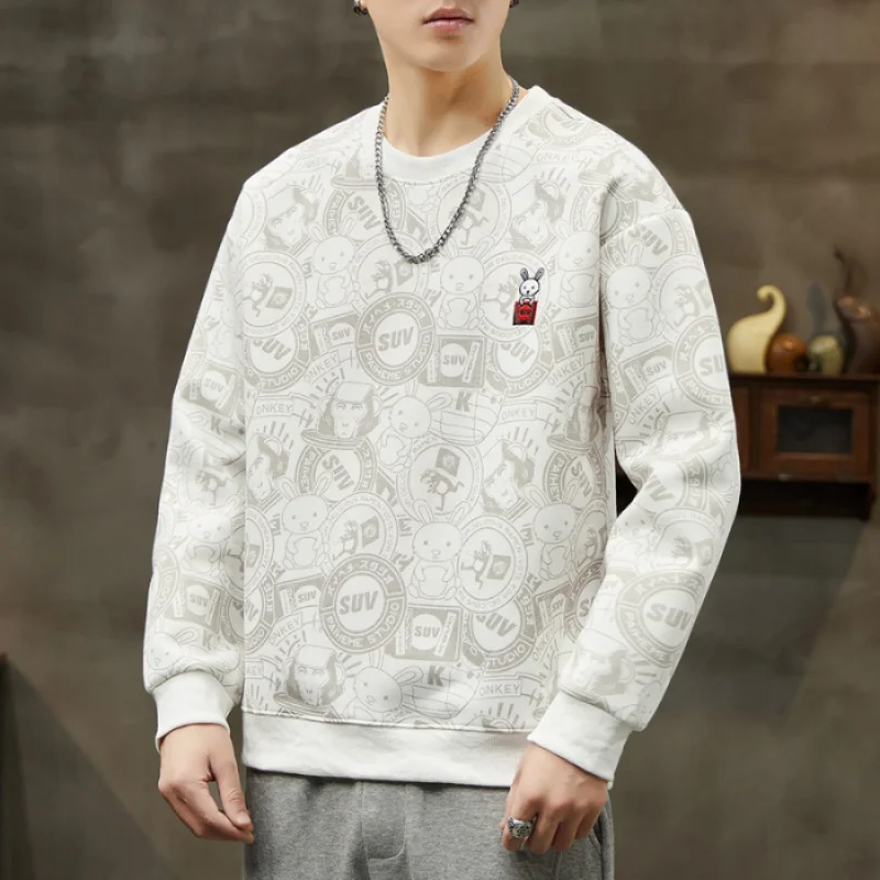 Cartoon print sweatshirt men 2024 new autumn trendy fashion loose elastic round neck long sleeve clothes
Cartoon print sweatshirt men 2024 new autumn trendy fashion loose elastic round neck long sleeve clothes