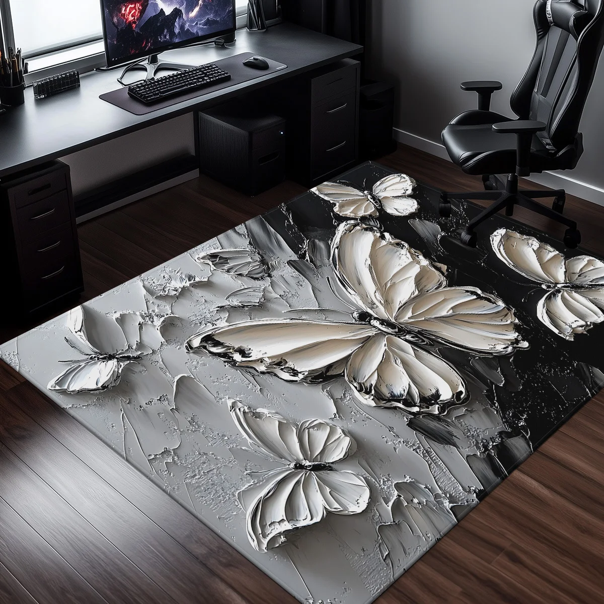 3D бабочки, серебристый, черный, хрустальный бархатный ковер, современный художественный дизайн, офисный домашний декор, элегантный абстрактный напольный коврик, роскошный ковер
3D бабочки, серебристый, черный, хрустальный бархатный ковер, современный художественный дизайн, офисный домашний декор, элегантный абстрактный напольный коврик, роскошный ковер
