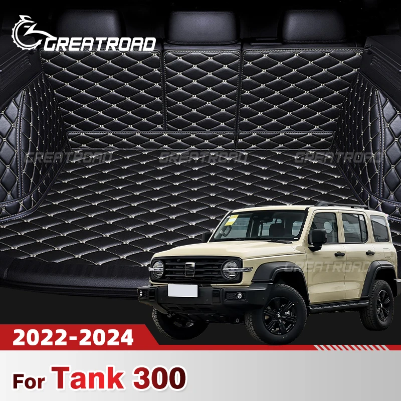 Автоматический коврик в багажник с полным покрытием для Tank 300 2022 2023 2024, кожаный чехол для багажника автомобиля, подкладка для багажника, аксессуары для защиты салона
Автоматический коврик в багажник с полным покрытием для Tank 300 2022 2023 2024, кожаный чехол для багажника автомобиля, подкладка для багажника, аксессуары для защиты салона