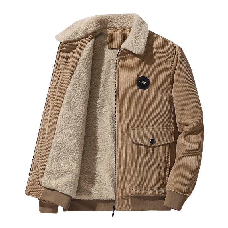 Winter Jacket Men's Fashion Warm Jacket Casual Turn Down Collar Cashmere Outwear Male Windproof Zip Lapel Coats Corduroy Jacket
Winter Jacket Men's Fashion Warm Jacket Casual Turn Down Collar Cashmere Outwear Male Windproof Zip Lapel Coats Corduroy Jacket