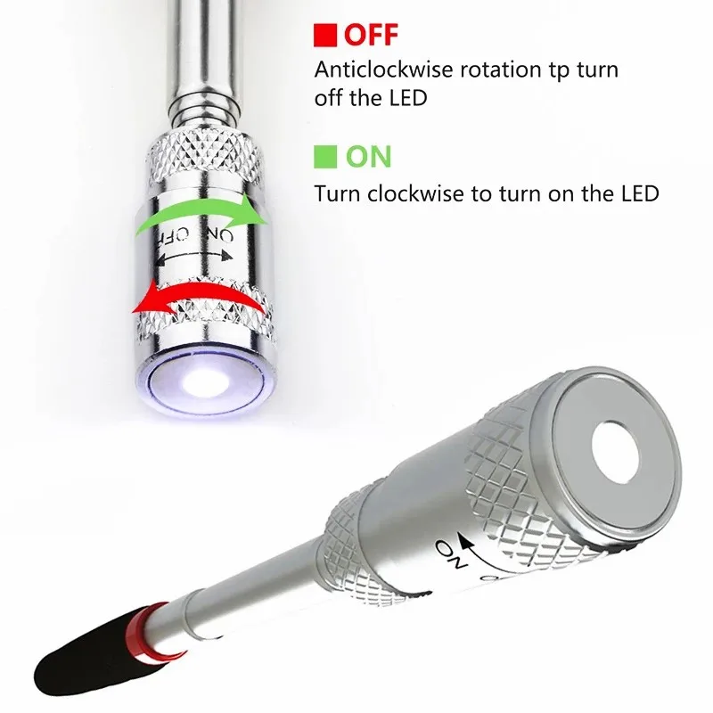 F5 Mini LED Magnet Light Telescopic Magnetic Pick Up Flashlight Torch Lamp For Picking Up Screwdriver Nut And Screw Hand Tools
F5 Mini LED Magnet Light Telescopic Magnetic Pick Up Flashlight Torch Lamp For Picking Up Screwdriver Nut And Screw Hand Tools