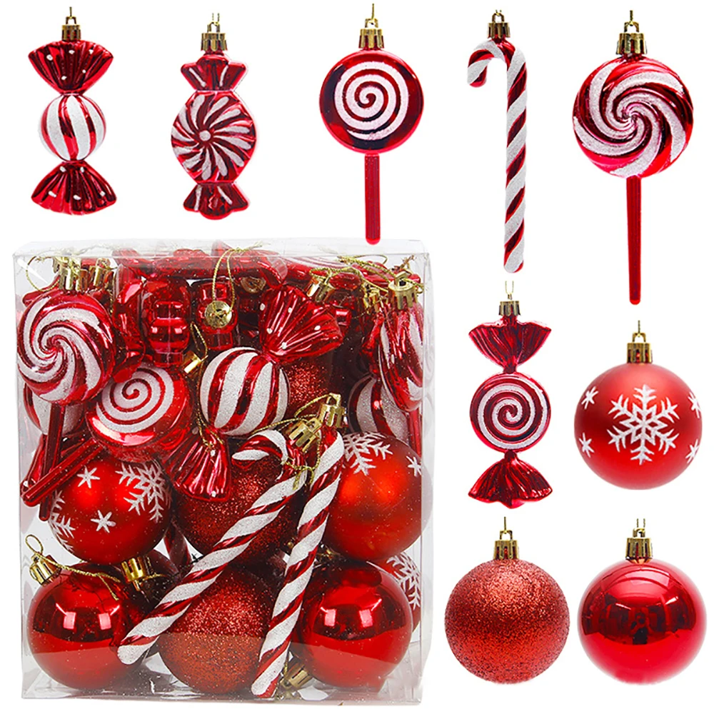 36pcs Christmas Balls, Candy Cane Matte Glossy Mixed Ornament Balls Shatterproof Plastic Xmas Tree Hanging Baubles Decorations
36pcs Christmas Balls, Candy Cane Matte Glossy Mixed Ornament Balls Shatterproof Plastic Xmas Tree Hanging Baubles Decorations