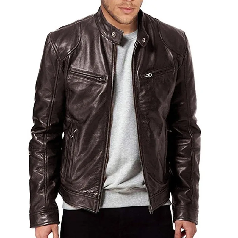 2025Men's Motorcycle Leather Jacket, Casual Fashion Motorcycle Coat, PU Jacket with Buckle Lapel, Autumn Windproof Leather Coat
2025Men's Motorcycle Leather Jacket, Casual Fashion Motorcycle Coat, PU Jacket with Buckle Lapel, Autumn Windproof Leather Coat