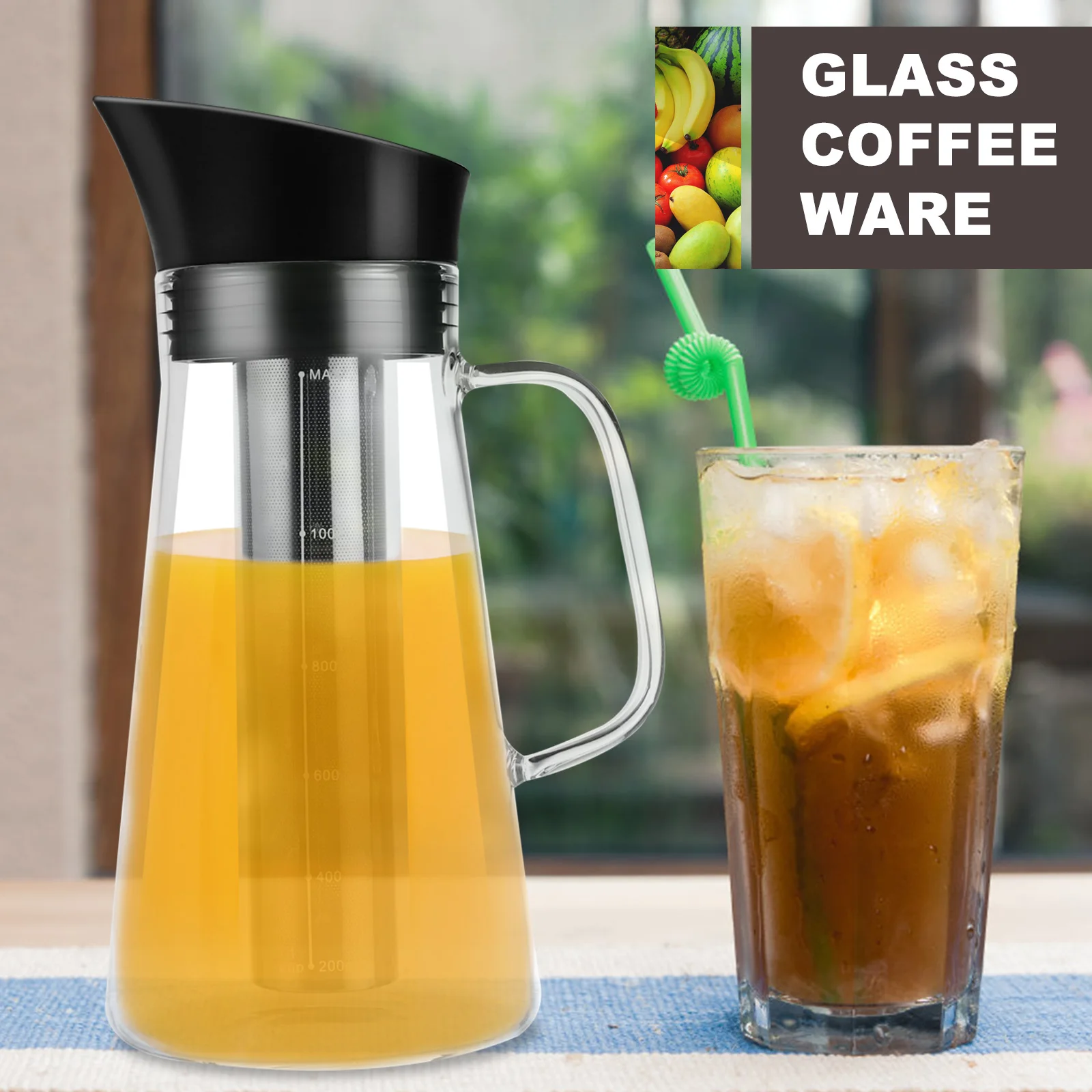 1Pcs Premium Glass Coffee Kettle Heat-Resistant Large Capacity Cold Brew Pot Multi-Functional Filter Easy Clean
1Pcs Premium Glass Coffee Kettle Heat-Resistant Large Capacity Cold Brew Pot Multi-Functional Filter Easy Clean