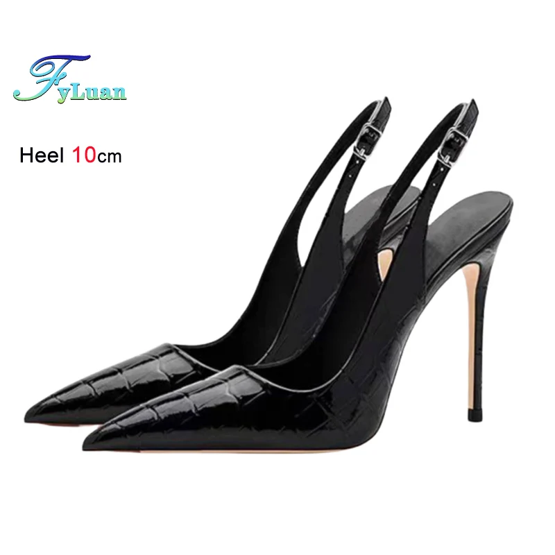 Женские туфли-лодочки на шпильке, черные, с острым носком, с ремешком на пятке, из лакированной кожи, для повседневной носки, работы, летние, на каблуке 10 см, CD
Женские туфли-лодочки на шпильке, черные, с острым носком, с ремешком на пятке, из лакированной кожи, для повседневной носки, работы, летние, на каблуке 10 см, CD