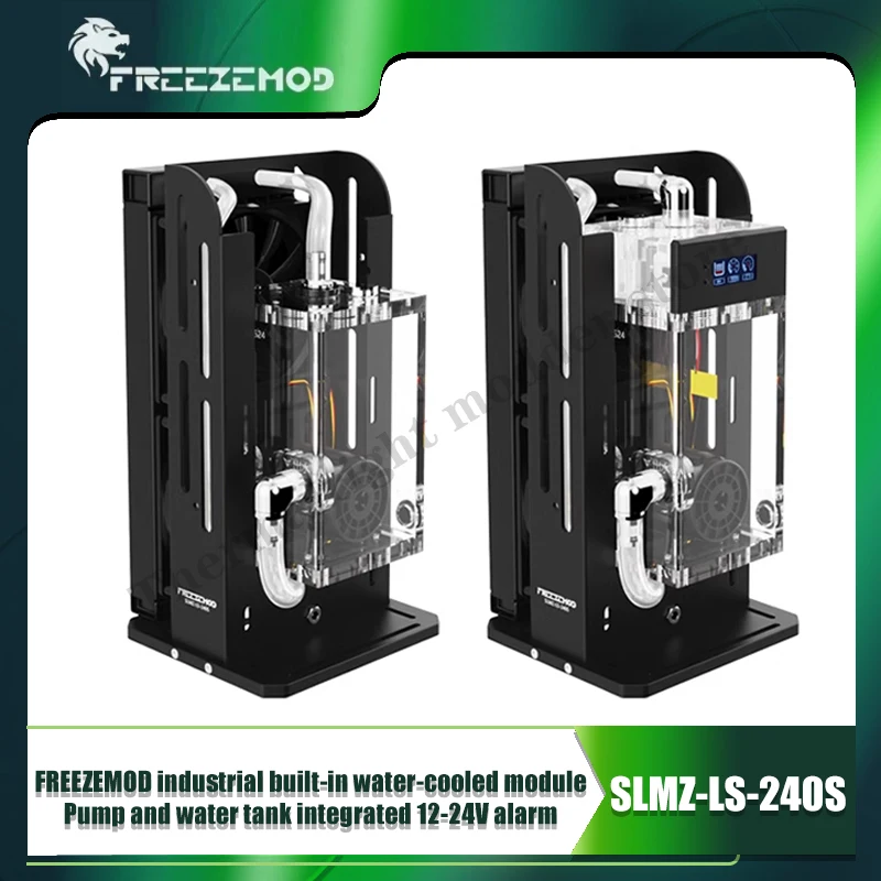 FREEZEMOD Промышленный встроенный модуль водяного охлаждения Водяной насос AIO + резервуар + радиатор 240, сигнализация 12–24 В, SLMZ-LS-240S
FREEZEMOD Промышленный встроенный модуль водяного охлаждения Водяной насос AIO + резервуар + радиатор 240, сигнализация 12–24 В, SLMZ-LS-240S