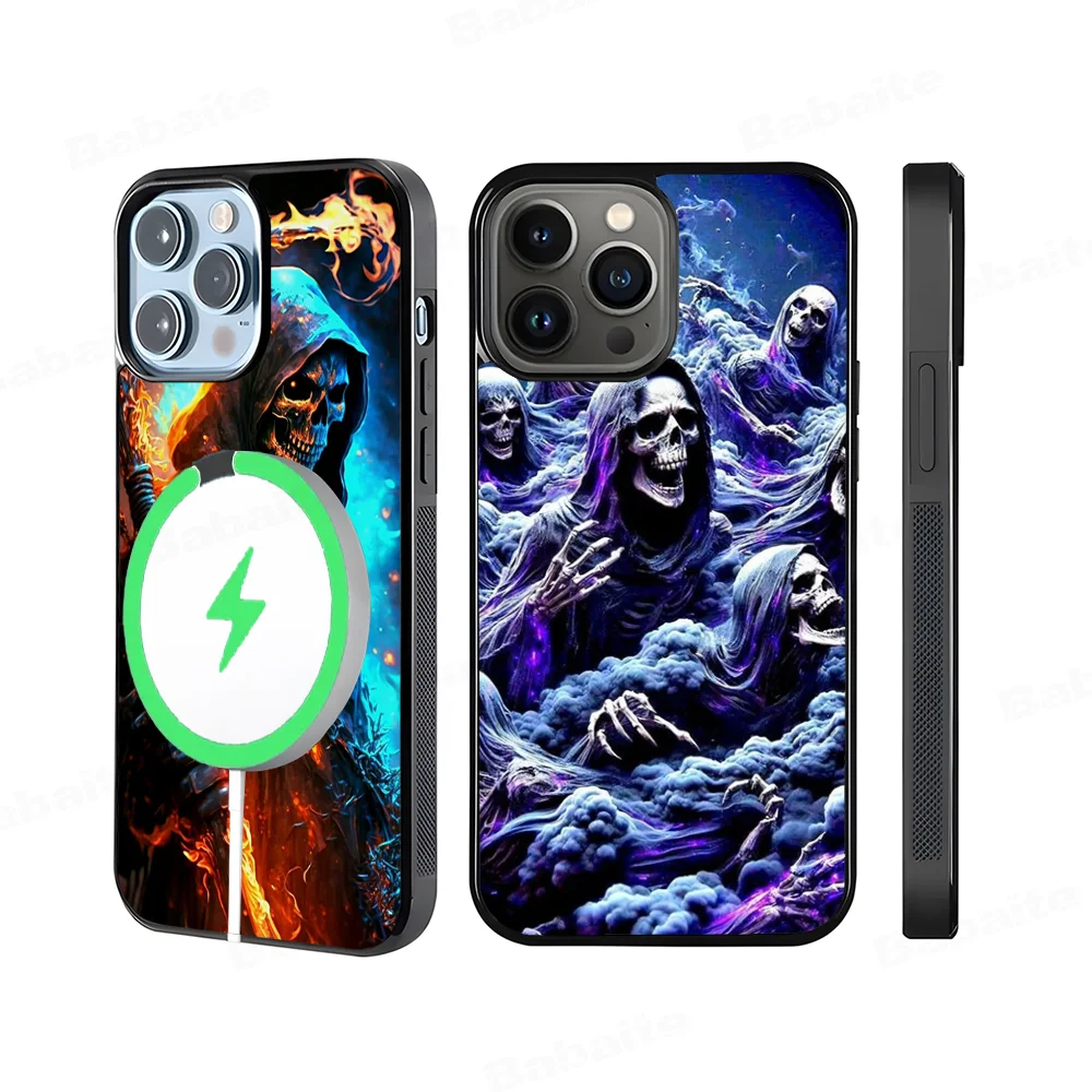 Skull Skeleton Grim Reaper Phone Case Magnetic Case For IPhone 16 14 13 12 11 15 Pro Max Plus For Magsafe Wireless Charge Cover
Skull Skeleton Grim Reaper Phone Case Magnetic Case For IPhone 16 14 13 12 11 15 Pro Max Plus For Magsafe Wireless Charge Cover