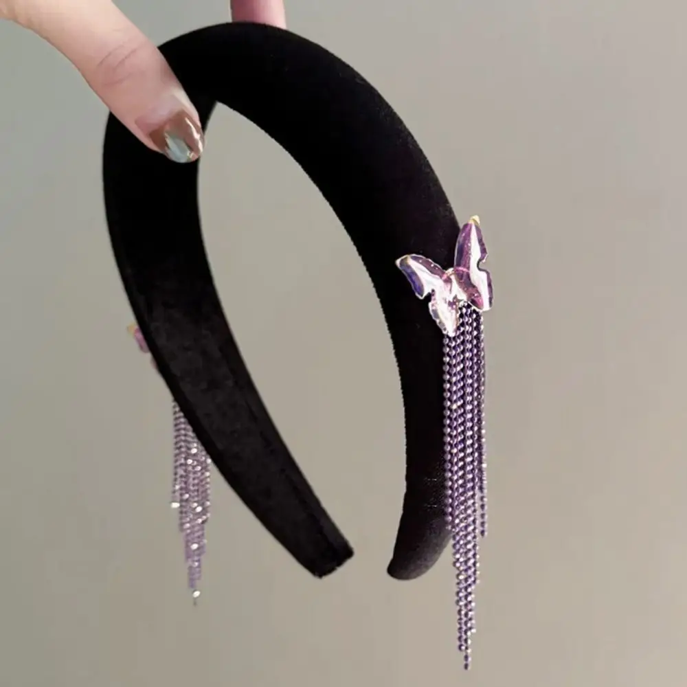 Purple Butterfly Tassel Hair Clip Crystal Retro Ethnic Style Hair Hoop Elegant Headdress Chinese Style Side Clip Wedding
Purple Butterfly Tassel Hair Clip Crystal Retro Ethnic Style Hair Hoop Elegant Headdress Chinese Style Side Clip Wedding