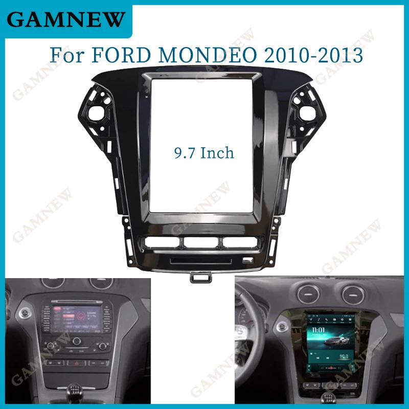 Автомобильный радиоприемник 9,7 дюйма, 2 Din, облицовка для FORD MONDEO 2010-2013, мультимедийная рамка в стиле Tesla, видеоплеер, навигация, DVD-панель, отделка
Автомобильный радиоприемник 9,7 дюйма, 2 Din, облицовка для FORD MONDEO 2010-2013, мультимедийная рамка в стиле Tesla, видеоплеер, навигация, DVD-панель, отделка
