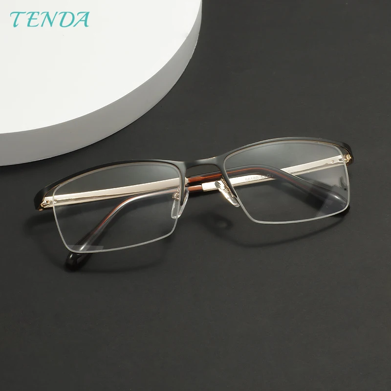 Half Rim Men Fashion Metal Rectangular Eyeglasses Frame For Myopia Prescription Lenses
Half Rim Men Fashion Metal Rectangular Eyeglasses Frame For Myopia Prescription Lenses
