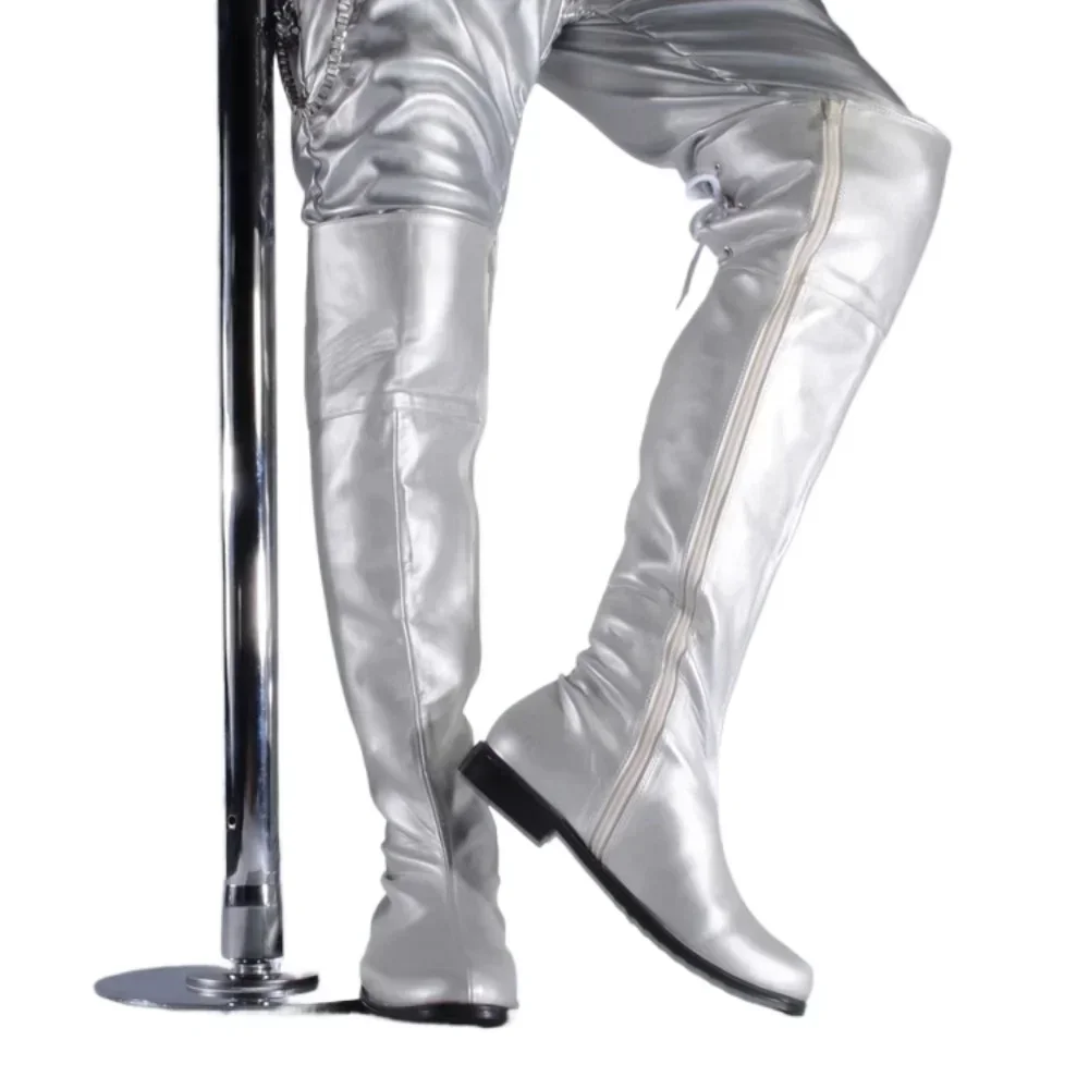 Fashion White Thigh High Boots For Men Platform Over The Knee High Boots Comfort Western stage Performance Boots Rock Zip
Fashion White Thigh High Boots For Men Platform Over The Knee High Boots Comfort Western stage Performance Boots Rock Zip