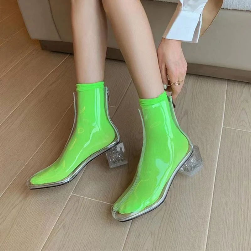 PVC Women's Shoes Transparent High Heels Girls Fashion Nightclub Sexy Shoes Women's Waterproof Rain Boots
PVC Women's Shoes Transparent High Heels Girls Fashion Nightclub Sexy Shoes Women's Waterproof Rain Boots