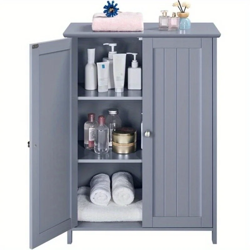 Bathroom Storage Cabinet with 2 Durable Doors and 2 Adjustable Shelves Inside
Bathroom Storage Cabinet with 2 Durable Doors and 2 Adjustable Shelves Inside