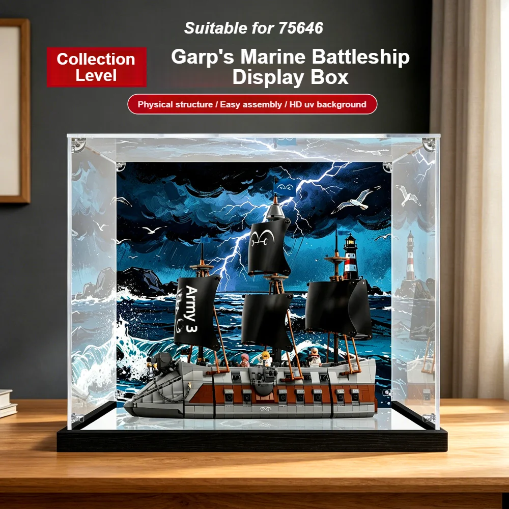 New 3mm Dustproof Display Box for lego 75646 Marine Battleship Display Case Storage Box Organizer(Lego Set not Included)
New 3mm Dustproof Display Box for lego 75646 Marine Battleship Display Case Storage Box Organizer(Lego Set not Included)