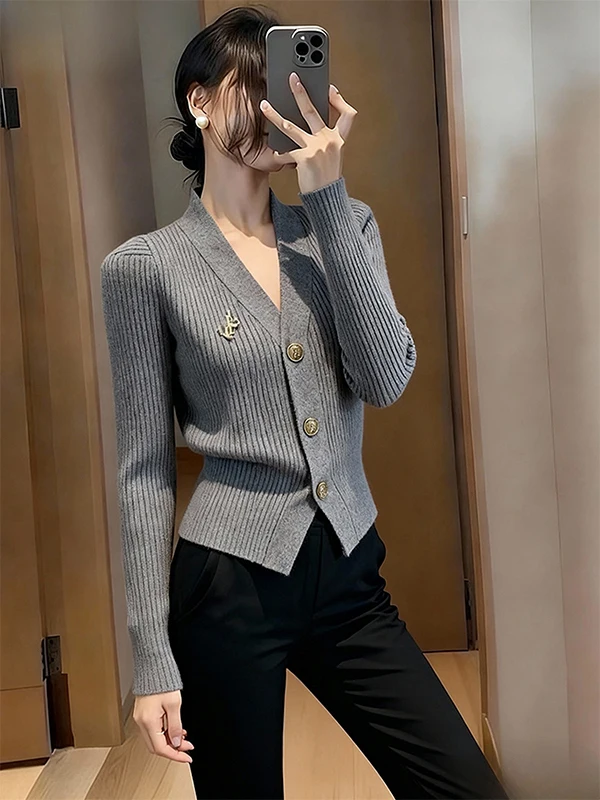 Ele ey Knitted Sweater Women's Faion High Waist Design Autumn Winter Open Cardigan Outerwear Comfortable Commute Sle
Ele ey Knitted Sweater Women's Faion High Waist Design Autumn Winter Open Cardigan Outerwear Comfortable Commute Sle