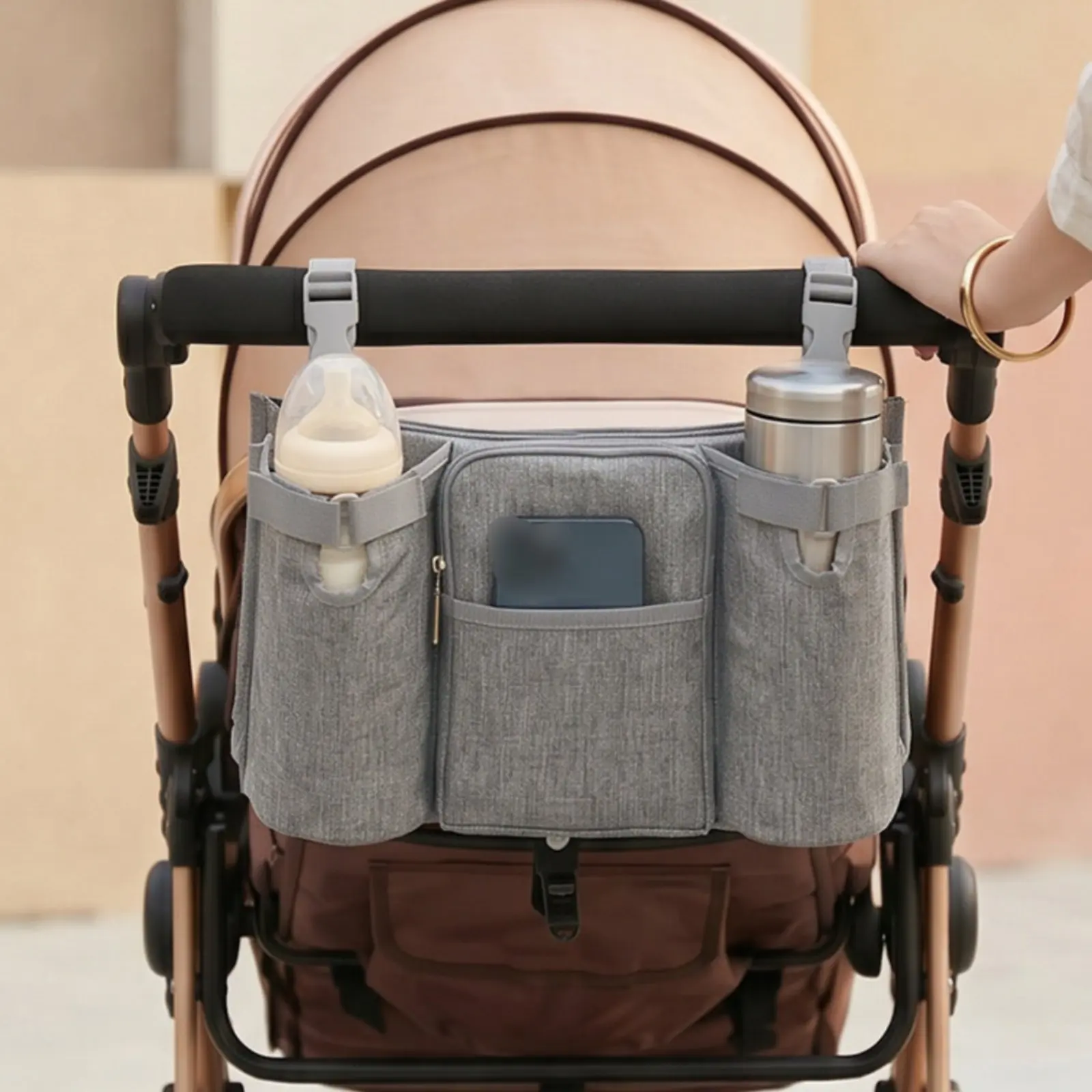 Stroller Organizer with Phone Bag Universal Fit Baby Stroller Hanging Organizer Easy to Clean Scratch-Resistant for Walking
Stroller Organizer with Phone Bag Universal Fit Baby Stroller Hanging Organizer Easy to Clean Scratch-Resistant for Walking