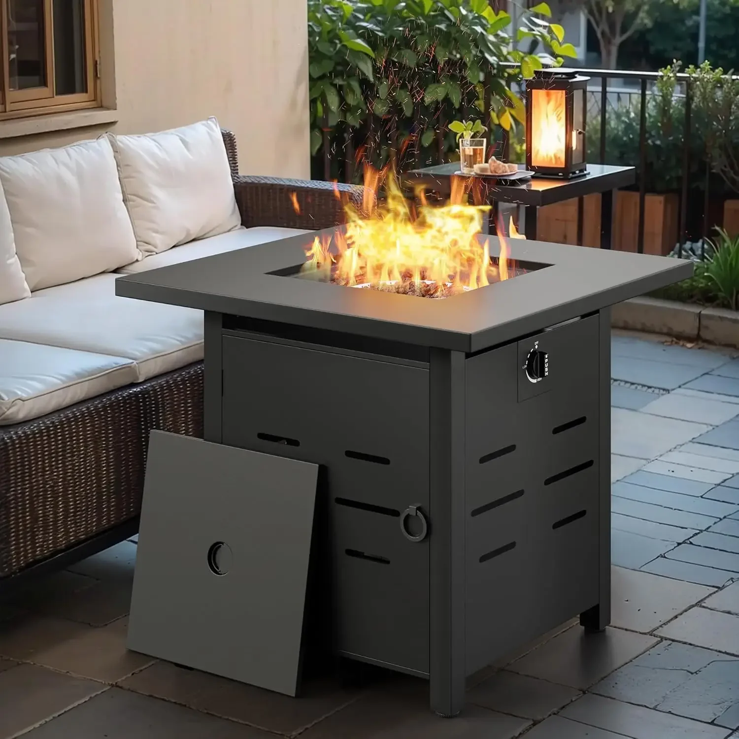 28" Gas Fire Pit, 50,000 BTU Steel Propane Fire Pit Table for Outdoor Outside, Outside Patio Deck and Garden, CSA Certified Fire
28" Gas Fire Pit, 50,000 BTU Steel Propane Fire Pit Table for Outdoor Outside, Outside Patio Deck and Garden, CSA Certified Fire