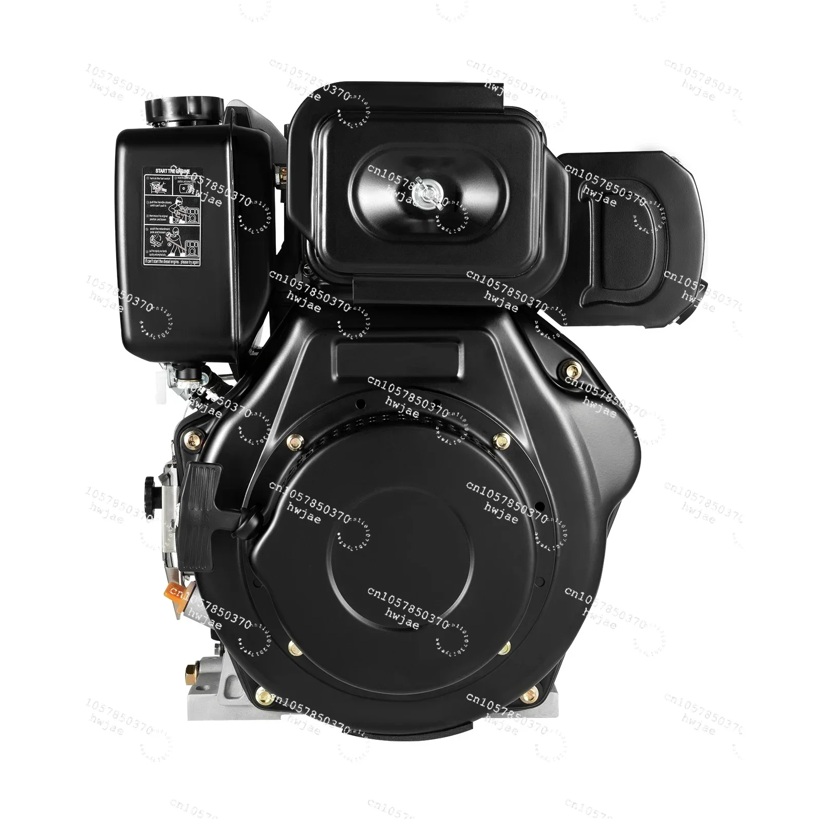 Black 9 hp single cylinder air-cooled machine, diesel engine, generator motor 3600rpm,418cc 6.3kw
Black 9 hp single cylinder air-cooled machine, diesel engine, generator motor 3600rpm,418cc 6.3kw