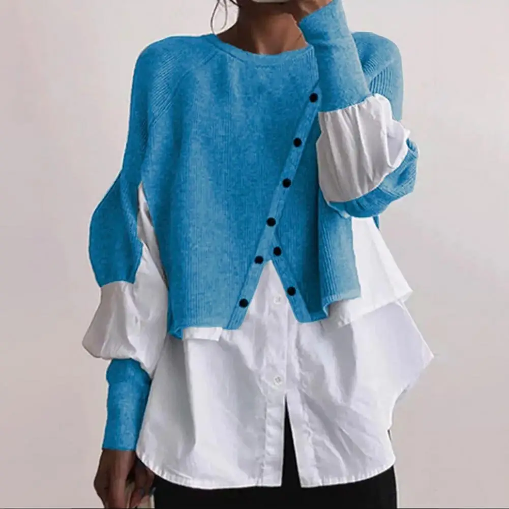 Splicing Chic Soft Creative Women Autumn Sweater Office Lady Women Sweater Loose for Work
Splicing Chic Soft Creative Women Autumn Sweater Office Lady Women Sweater Loose for Work