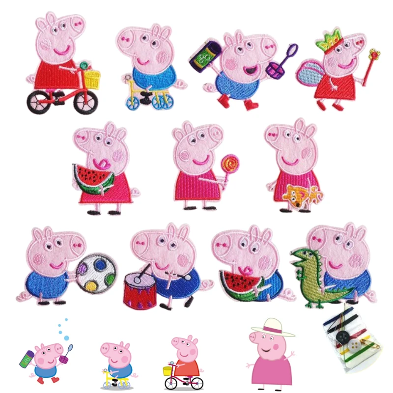 Peppa Pig cartoon children's patch cloth stickers, hats, torn patches, trimmed decorations, embroidery, appliqué gifts
Peppa Pig cartoon children's patch cloth stickers, hats, torn patches, trimmed decorations, embroidery, appliqué gifts
