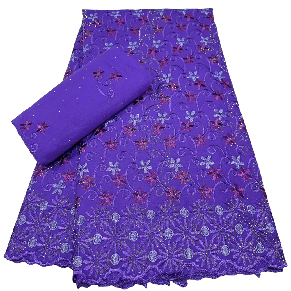 New Purple 5+2 Yards With Scarf Swiss Stones Lace Fabric Lace Embroidery African Cotton Fabrics Swiss Voile lace Dubai Style Sew
New Purple 5+2 Yards With Scarf Swiss Stones Lace Fabric Lace Embroidery African Cotton Fabrics Swiss Voile lace Dubai Style Sew