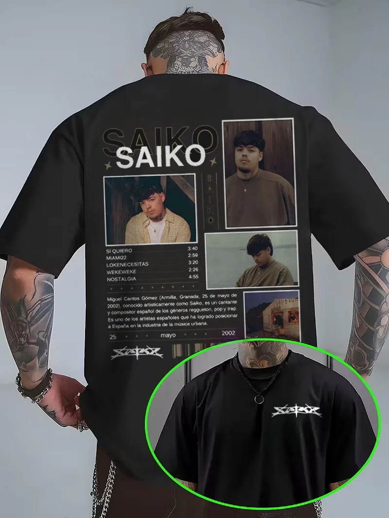 Рэп-певица SAIKO POLARIS 2025, футболка с обложкой альбома, летняя мужская и женская модная удобная хлопковая футболка в стиле ретро с короткими рукавами
Рэп-певица SAIKO POLARIS 2025, футболка с обложкой альбома, летняя мужская и женская модная удобная хлопковая футболка в стиле ретро с короткими рукавами