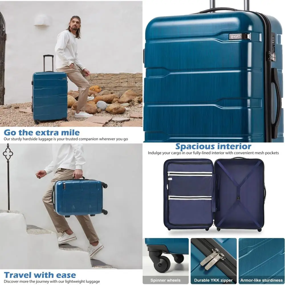 Expandable Hardshell Spinner Suitcase with TSA Lock, 28 Caribbean Blue, PC+ABS Material
Expandable Hardshell Spinner Suitcase with TSA Lock, 28 Caribbean Blue, PC+ABS Material