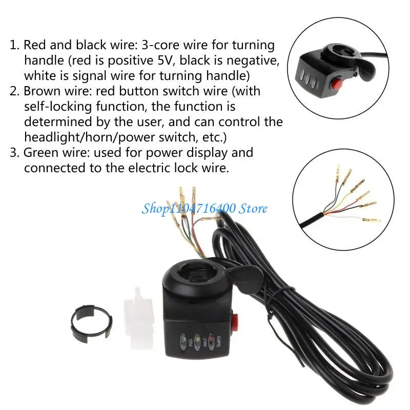 y1gd Durable Electric Scooter 24V/36V/48V Electric Quantity Display E-Bicycle Thumb Throttle Handle Bar Grip Speed Controller
y1gd Durable Electric Scooter 24V/36V/48V Electric Quantity Display E-Bicycle Thumb Throttle Handle Bar Grip Speed Controller